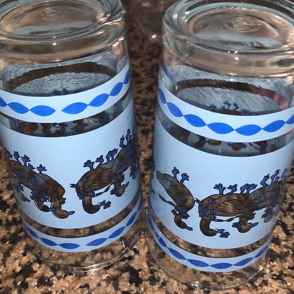 FG Vintage Blue Bow Geese Tumblers - Picture 7 of 7